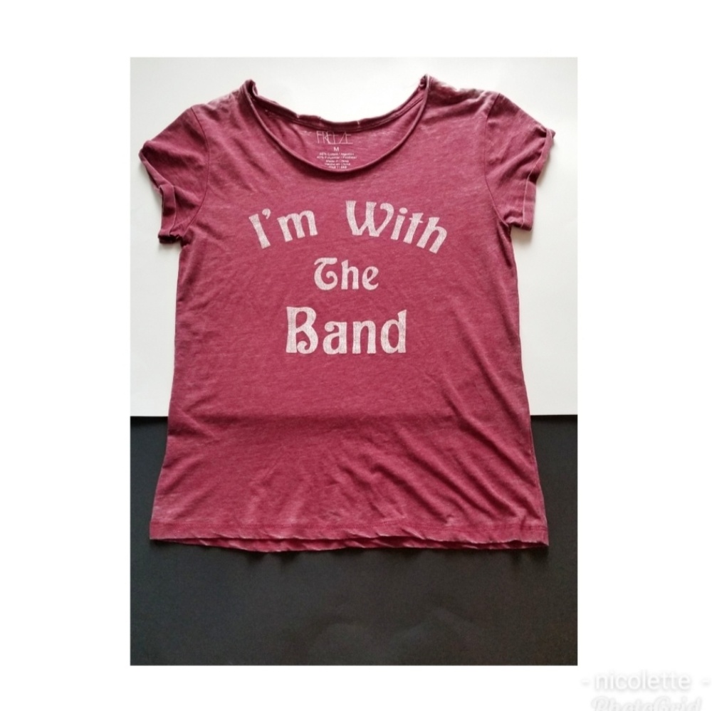 Freeze short sleeve red distressed t-shirt